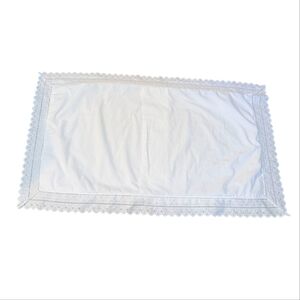 Vintage Wamsutta Pillow Sham King Eyelet Lace Trim Cottagecore Shabby Chic White